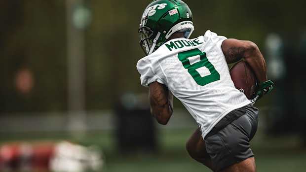 Jets WR Elijah Moore at rookie mini camp